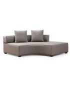 Canapé arrondi d'angle gauche Gondol-4 gris - 300x360x105x70 cm